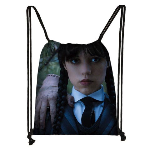 Nevermore Academy Drawstring Bags Lady Storage Bags Gothic Girls-BS00048-Veeddydropshipping