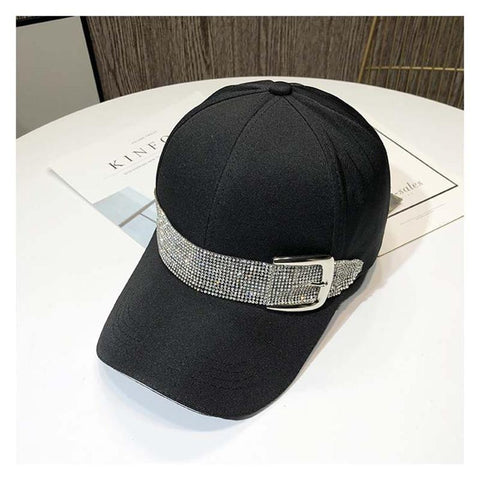 Fashion Rhinestone Belt Baseball Caps-WF01359-Veeddydropshipping