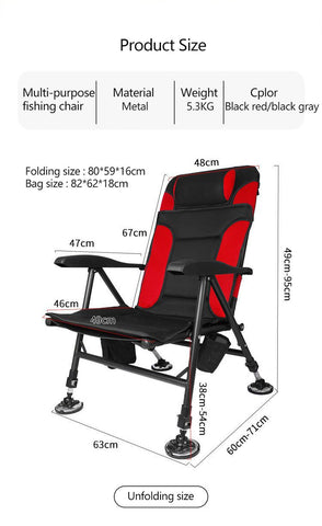 Outdoor Beach Chair Foldable Fishing Chair-HA01722-Veeddydropshipping