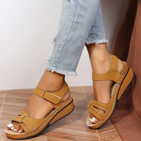 Woman Comfortable Sandals Ladies Lightweight Wedge Sandals-BS00819-Veeddydropshipping