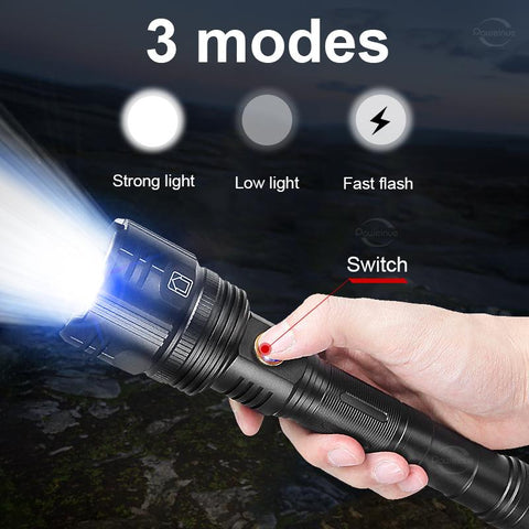 1000000LM 600W LED Powerful Flashlight USB Recharge Flash Light 12000MAh-TI00764-Veeddydropshipping