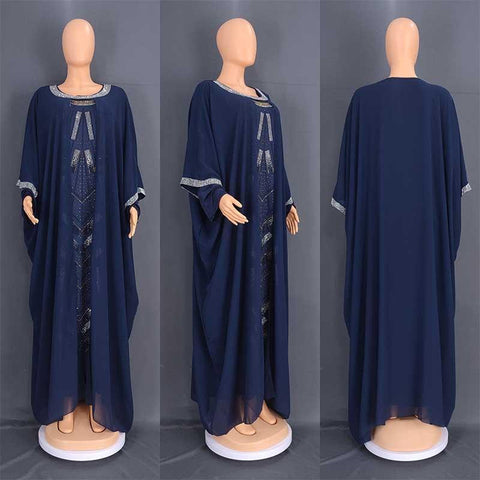 African Long Sleeve Long Dress Maxi Dress-Veeddydropshipping