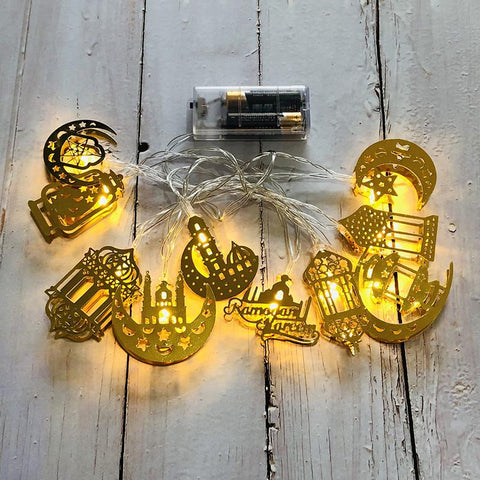 EID Mubarak Decor Ramadan Decorations Moon Star Led String Lights-TI00935-Veeddydropshipping