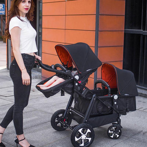 2023 New twin stroller,baby stroller,folding stroller Twins baby carriage-TB00384-Veeddydropshipping