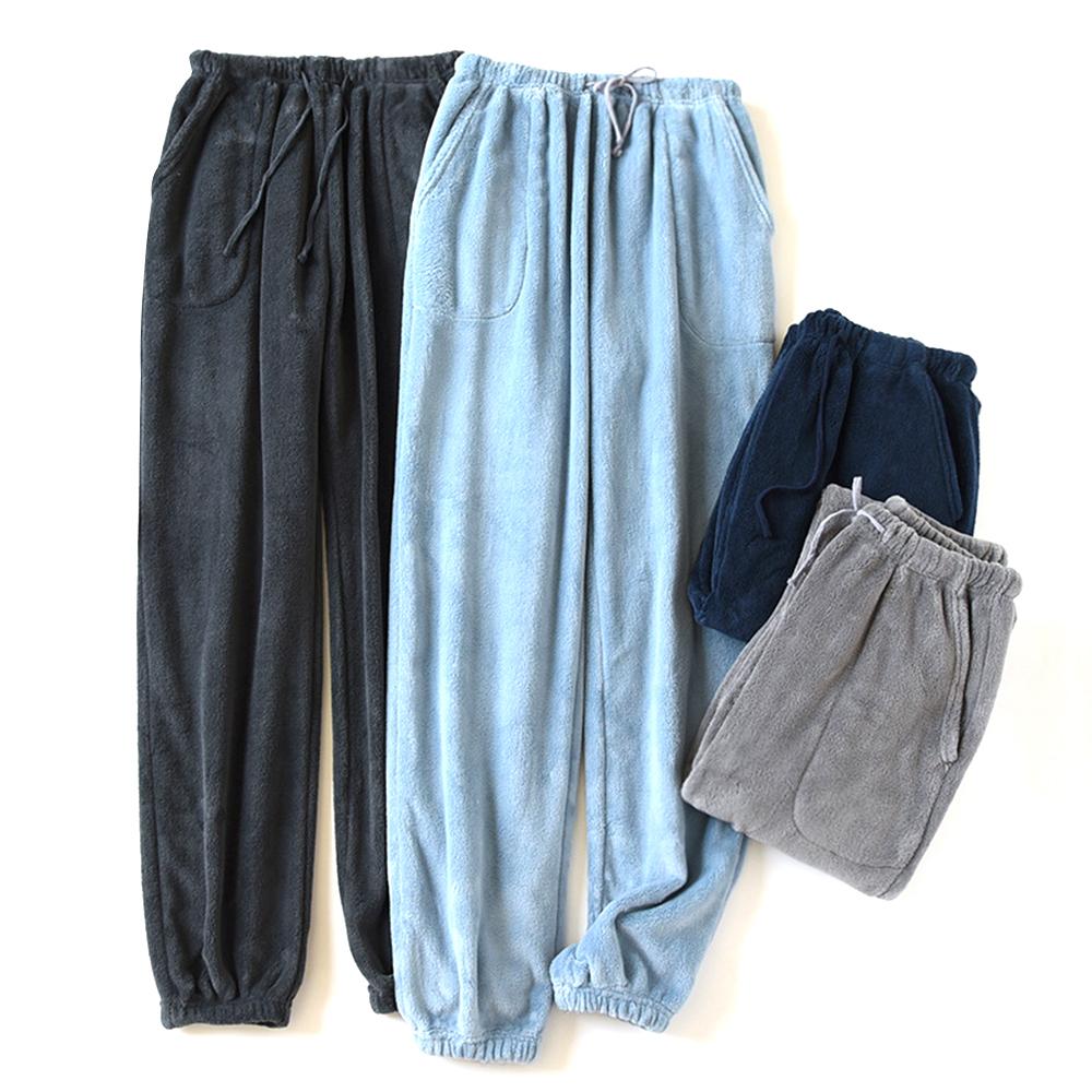 Drawstring Pocket Sleep Bottom Casual Comfort Flannel Fleece Super-MF01587-Veeddydropshipping