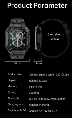 Smart Watch Men Bluetooth Call Fitness For Android IOS Phone-JW00843-Veeddydropshipping