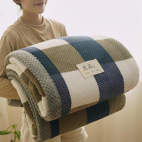 Throw Soft Chenille Yarn Knitted Blanket-HA00436-Veeddydropshipping