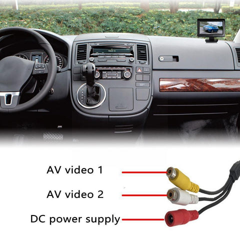4&quot; 12v Car Rear View Camera Monitor Backup Reverse-AM00676-Veeddydropshipping
