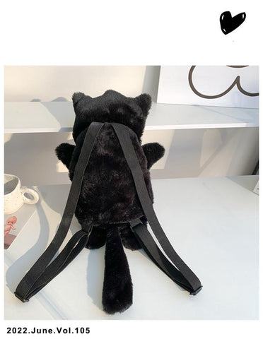 Funny Little Monster Skeleton Plush Backpack Cartoon-TB00066-Veeddydropshipping