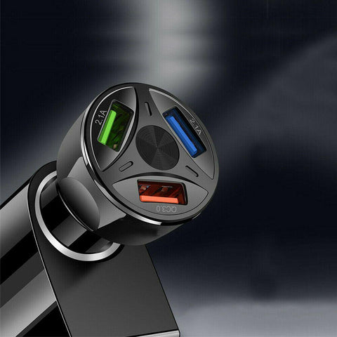 New 3-Port USB Car Charger Adapter LED Display-PA01169-Veeddydropshipping