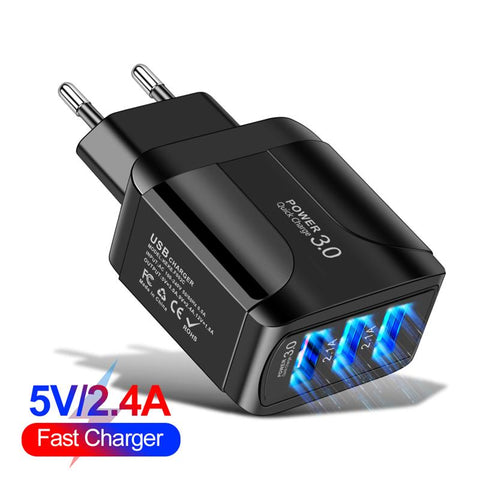 Quick Charge 3.0 For iPhone 14 Pro Max Charger 3 USB Charger Fast Charging-PA00052-Veeddydropshipping
