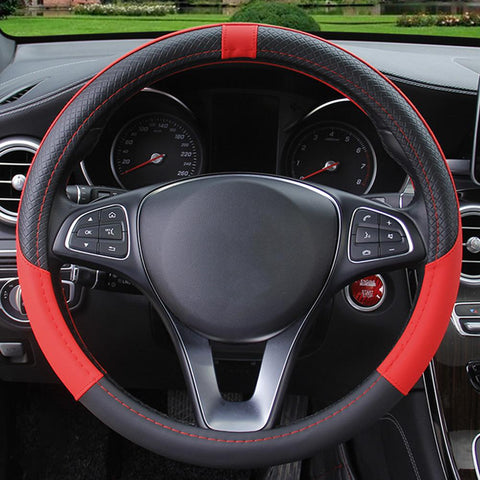 Leather Car steering sleeve Car Accessories Auto Steering-AM01521-Veeddydropshipping