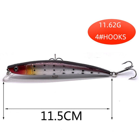 5pcs Jerkbait Minnow Crankbaits Wobbler For Fishing Lure Set Tackle Artificial Bait Kit -OS00436-Veeddydropshipping