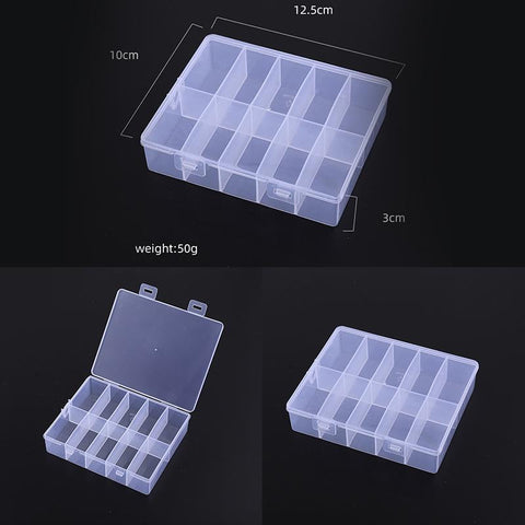 Rectangle Plastic Jewelry Box Compartment Storage Box-JW01733-Veeddydropshipping