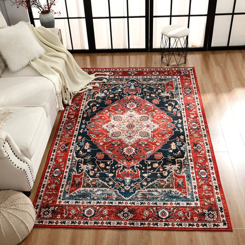 Retro Ethnic Carpets Turkish Persian Rug for Living Room-HA00462-Veeddydropshipping