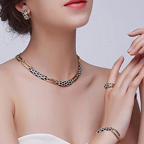 Dubai Costume Luxury Bridal  Beads Jewelry Set  -JW00318-Veeddydropshipping