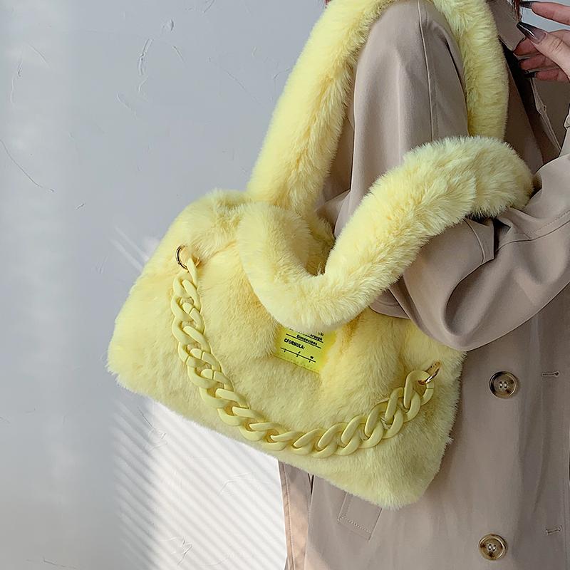 Winter Trend Designer Fashion Small Soft Faux Fur Kawaii Handbags-BS00119-Veeddydropshipping