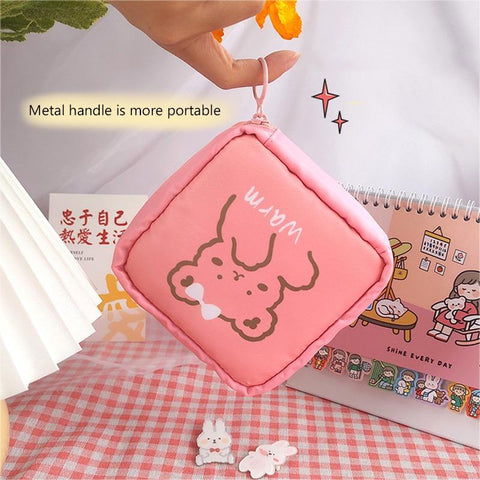 Women Small Cosmetic Bag Set Zipper Girls Mini Sanitary Napkins Makeup Lipstick Bags-PA00918-Veeddydropshipping