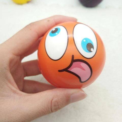 6pcs 6.3cm Stress Balls Grimace Smiley Laugh Face Soft Foam PU-TB01535-Veeddydropshipping
