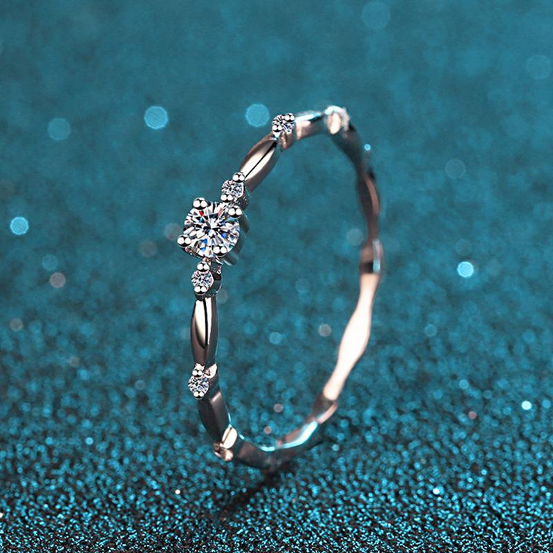 Ring for Women Jewely Sterling Sliver 18k White Gold Plated-Sterling Silver -JW00020-Veeddydropshipping