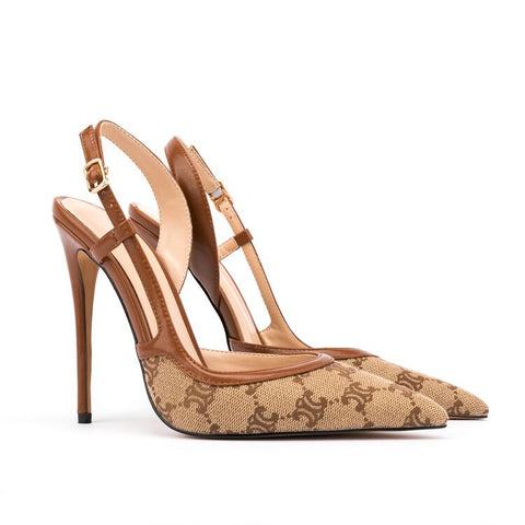 Women Shoes Fashion Letter Style Stiletto Heel Women&#39;s Party-BS00868-Veeddydropshipping