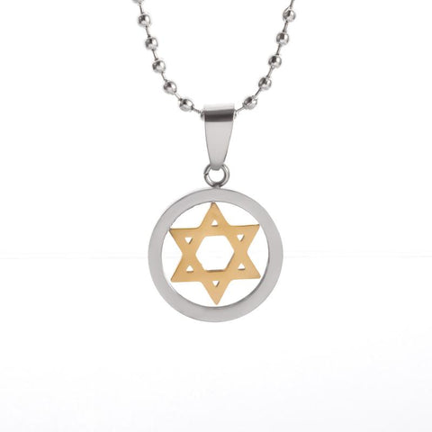 Pendant  Fashion Two Tone Stainless Steel Necklace  Jewelry Gift -JW00264-Veeddydropshipping