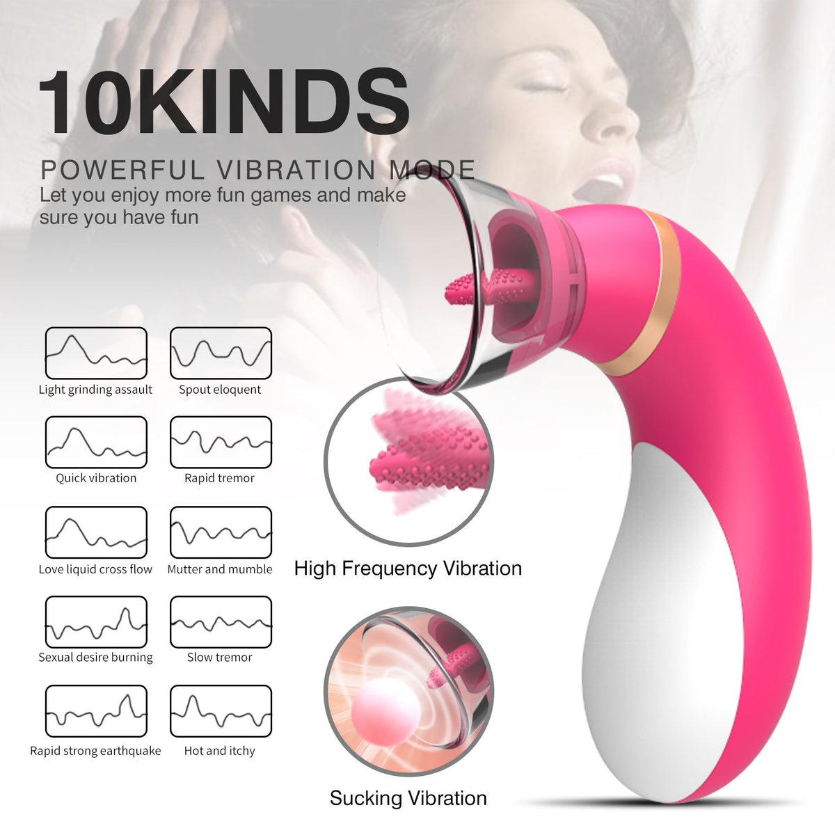7 Frequency Sucking Clitoris Stimulator (Purple) Clit Licker Vibrator Massage Clitoral-BH01182-Veeddydropshipping