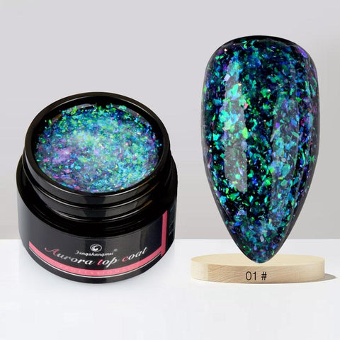 5g Aurora Gel Nail Polish Top Coat Hybrid Gel Varnish Clear -BH01015-Veeddydropshipping