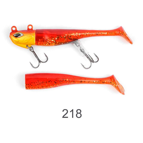 Vibration Jig Head T Tail Soft Lure Shad Set 7.5cm 21g 9cm 28g Jig Head Hook Wobblers -OS00527-Veeddydropshipping