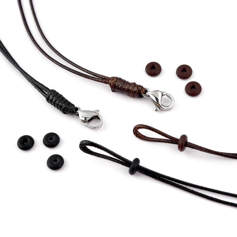 Double Strand Stainless Steel Braid DIY Pendant Necklace Jewelry -JW01608-Veeddydropshipping