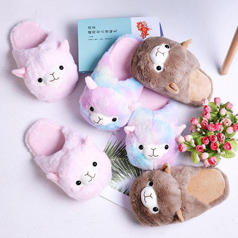 Slippers Winter Warm Plush Parent-Child Floor Slides-BS01151-Veeddydropshipping