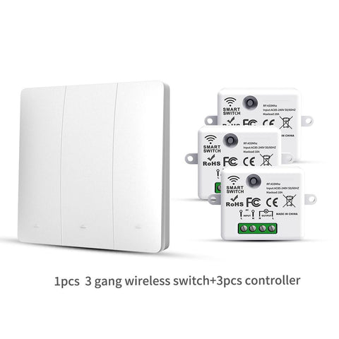 SIXWGH Smart Home Wireless 433mhz Light Switch House Improvement Self-Power-TI01106-Veeddydropshipping