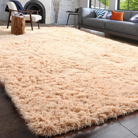 Soft Shaggy Carpet Living Room Fluffy Children Rugs-HA00498-Veeddydropshipping