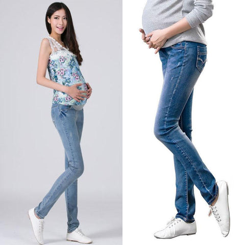 Denim Jeans Maternity Pants For Pregnant Women Clothes Vintage Abdominal-TB00554-Veeddydropshipping