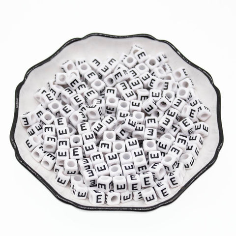 Single Alphabet /Letter Cube Beads For Jewelry Making DIY -JW01469-Veeddydropshipping