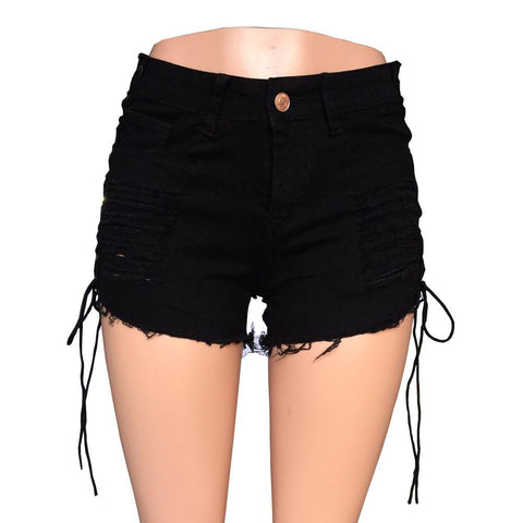 Women Sexy Denim Shorts Jeans-WF00634-Veeddydropshipping