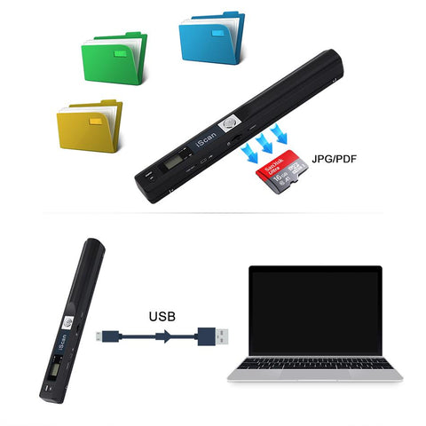 Portable handheld wireless mobile document scanner 900DPI Type-c LCD display-Veeddydropshipping