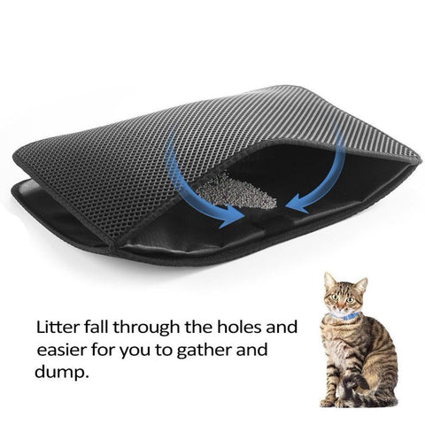 Litter Box Mat Clean Pad Cats Accessories-HA01378-Veeddydropshipping