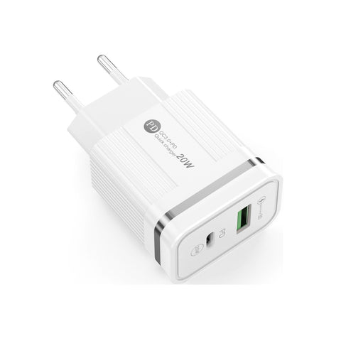 20W Fast Chargers QC 3.0 USB PD Quick Charging Adapter Wall Mobile Phone-PA00390-Veeddydropshipping