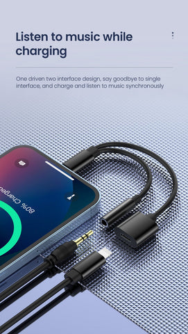 3.5mm AUX Cable Adapter For iPhone 14 13 12 Pro Charging Calling Adapte-PA00030-Veeddydropshipping