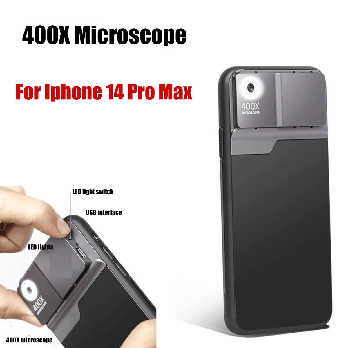 Universal 400X Microscope Phone Amplification HD-PA01223-Veeddydropshipping