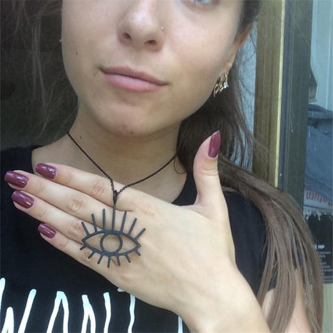 hollow out the eye pendant necklace fashion contracted-JW01279-Veeddydropshipping
