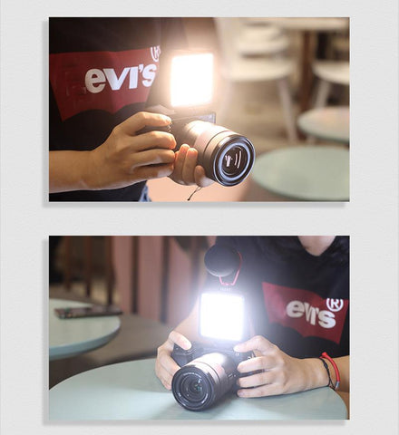 6500K LED Video Light Camera Fill Lights Lamp with 3 Cold Shoe Portable -CE00387-Veeddydropshipping