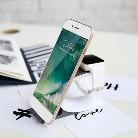2021 Phone Charging Stand 2 in 1 Stable Silicone Portable Smart Watch-PA00545-Veeddydropshipping