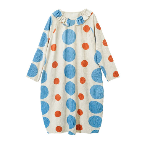 round neck pullover long sleeve dress-WF00124-Veeddydropshipping
