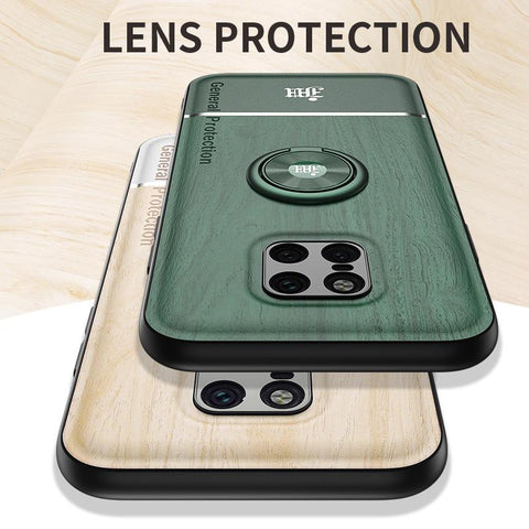 Bionic Wood Grain Mobile Phone Back Case For Huawei Mate 20 Pro Lite 20X Magnetic Adsorption Ring-PA00256-Veeddydropshipping