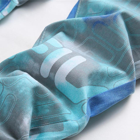 Digital Print Cotton Trousers Light Blue Medium-MF00639-Veeddydropshipping
