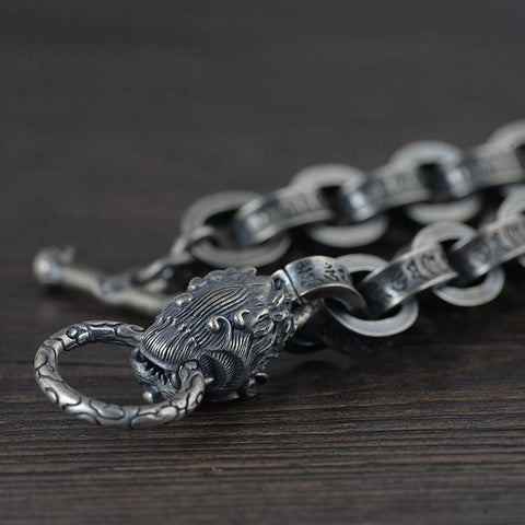 100% Ture Solid S925 Silver Antique Bracelet -JW00113-Veeddydropshipping