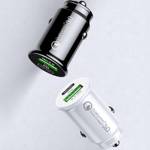 48W Mini Dual USB type-c Car Charger Adapter-PA01151-Veeddydropshipping