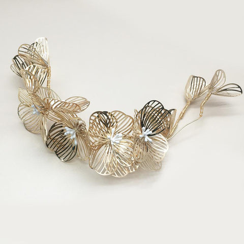 Flower Hairband Bridal Jewelry Pearl Crystal Elegant  -JW00546-Veeddydropshipping